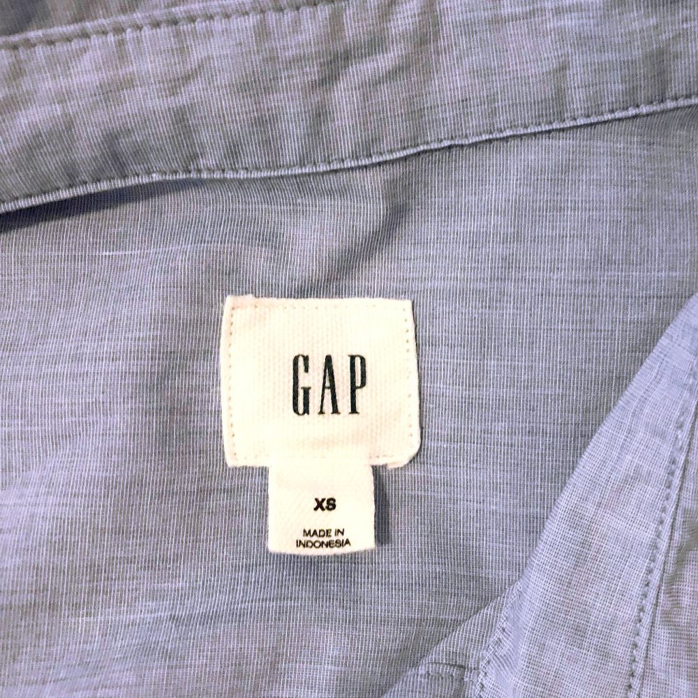 Gap Poplin oversize cocoon shirt light blue XS - Picture 7 of 8